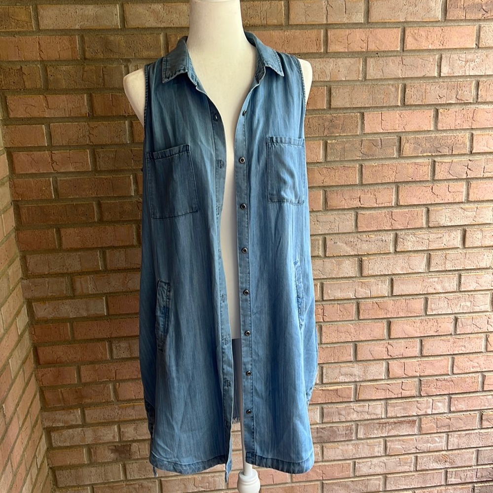 Allison Joy Chambray Tank Dress or Long Top